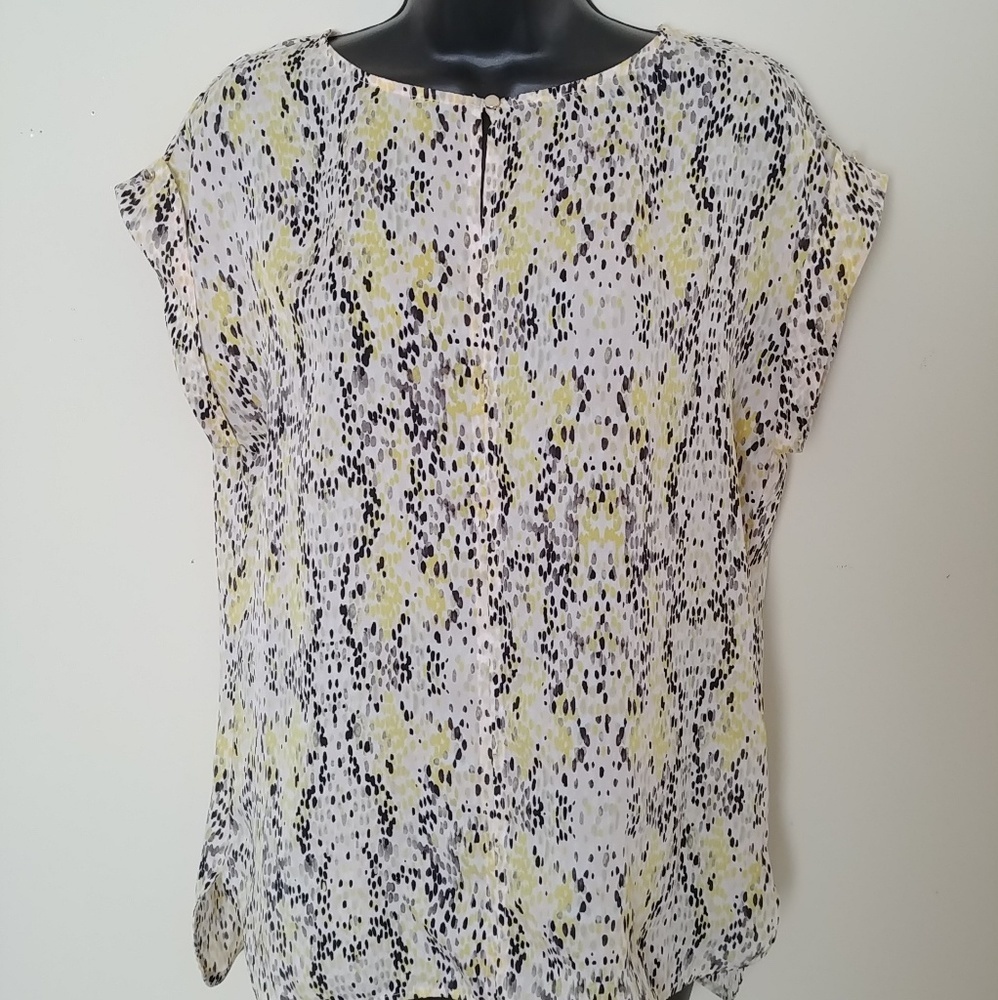 LC White Print Blouse